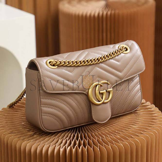 GUCCI MARMONT SMALL MATELASSE SHOULDER BAG 443497 (26*15*7cm)